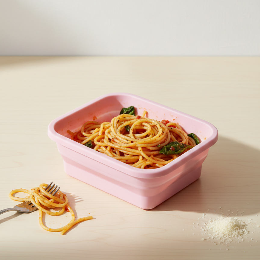 Opvouwbaar Siliconen Bakje - Roze