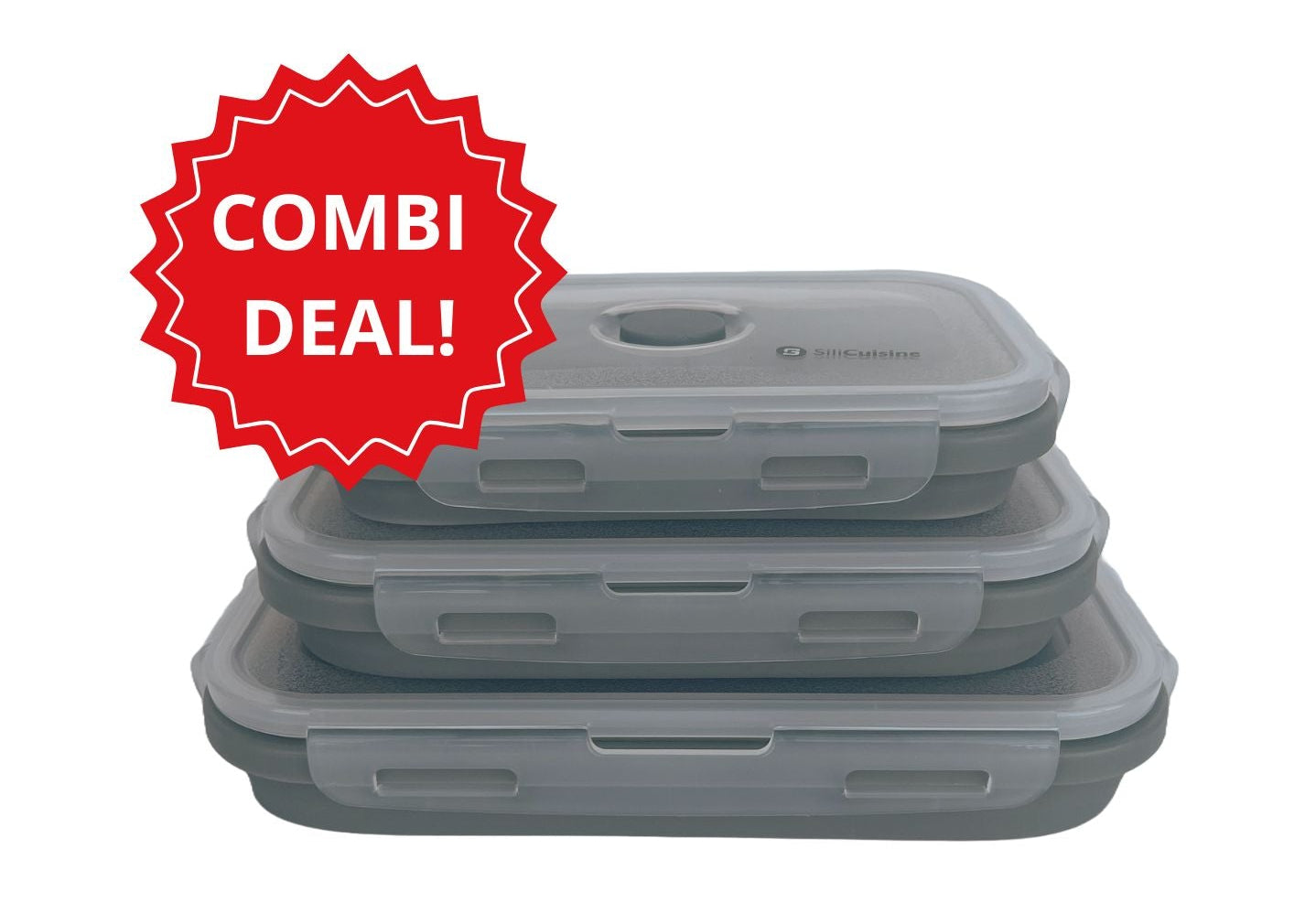 Opvouwbaar siliconen bakje Grijs