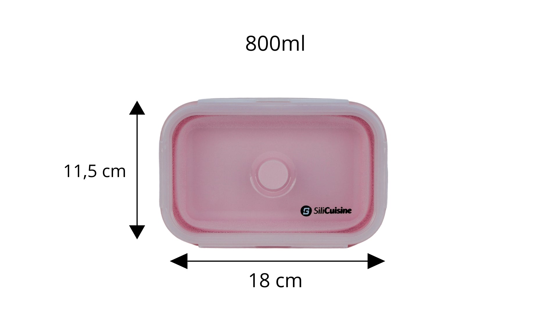 Opvouwbare siliconen bakjes roze