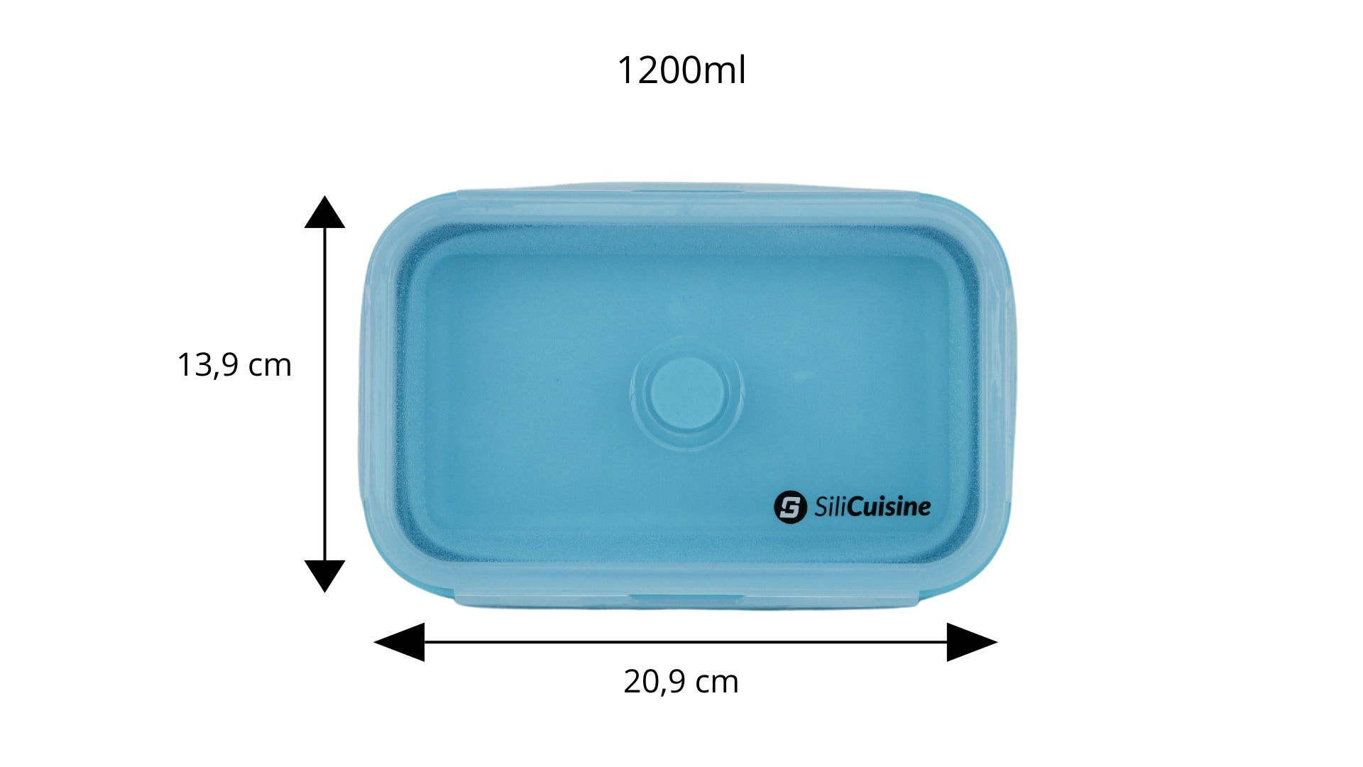 Opvouwbare Siliconen bakje blauw