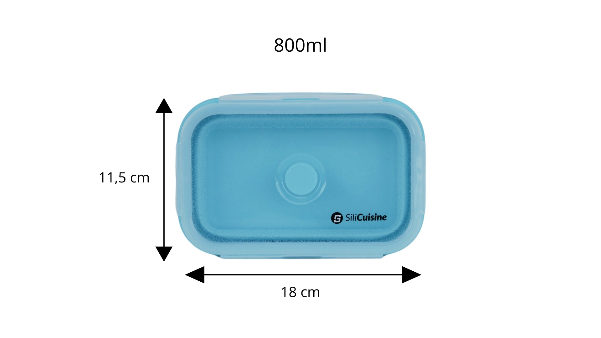 Opvouwbare Siliconen bakje blauw