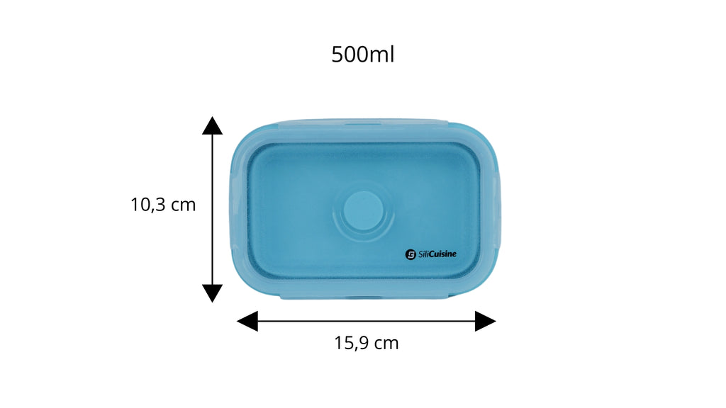 Opvouwbare Siliconen bakje blauw